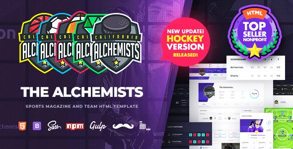 Alchemists – Sports, eSports & Gaming Club and News HTML Template